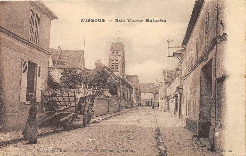 Carte postale ancienne Wissous Rue Victor Baloche (cpa pas courante à Wissous