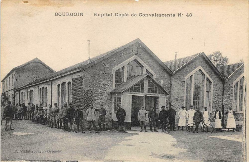 Carte postale ancienne Bourgoin Hopital Depot Des Convalescents N°48