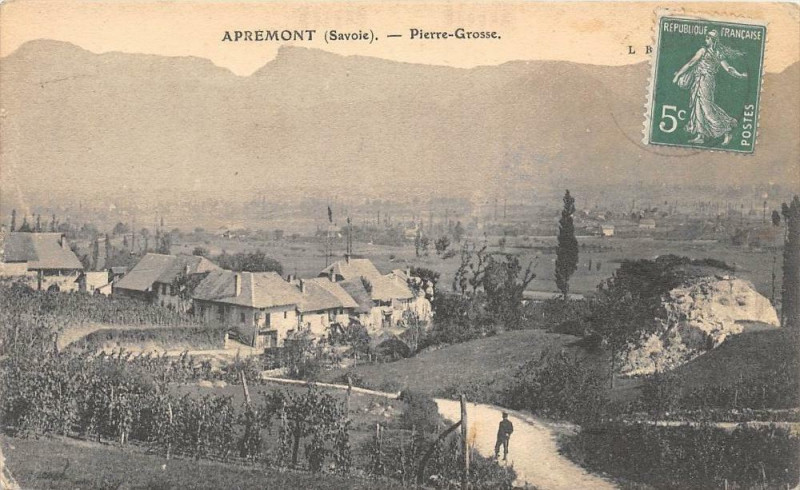 Carte postale ancienne Apremont Pierre Grosse (cliché pas courant à Apremont