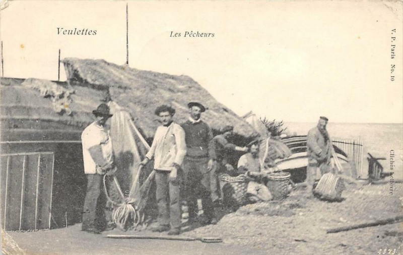 Carte postale ancienne Veulettes Les Pecheurs à Eu