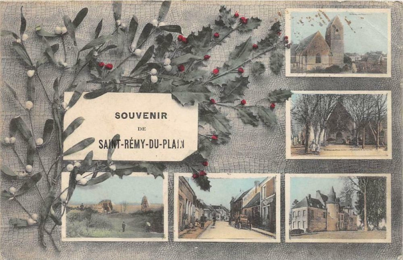 Carte postale ancienne Souvenir De Saint Remy Du Plain