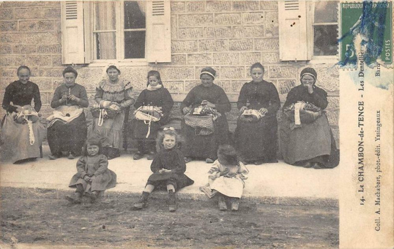 Carte postale ancienne Le Chambon De Tence Les Dentellieres (cpa pas courante à Tence