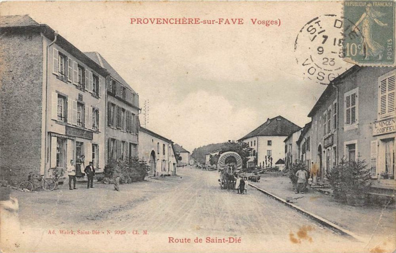 Carte postale ancienne Provenchere Sur Fave Route De Saint Die