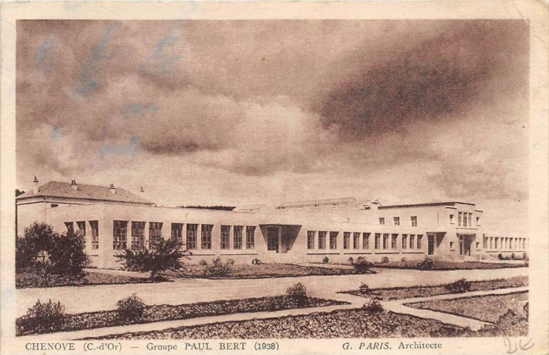 Carte postale ancienne Chenove Groupe Paul Bert à Chenôve