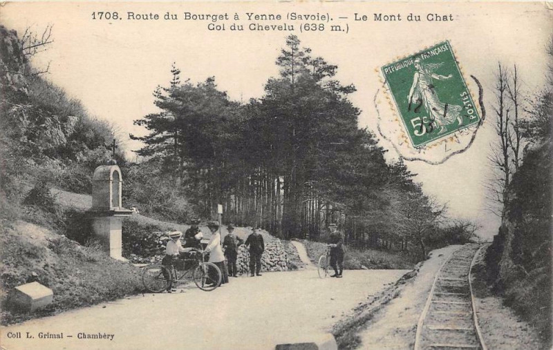 Carte postale ancienne Route Du Bourget A Yenne Le Mont Du Chat Col Du Chevelu à Yenne