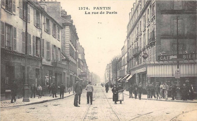 Carte postale ancienne Pantin La Rue De Paris à Pantin