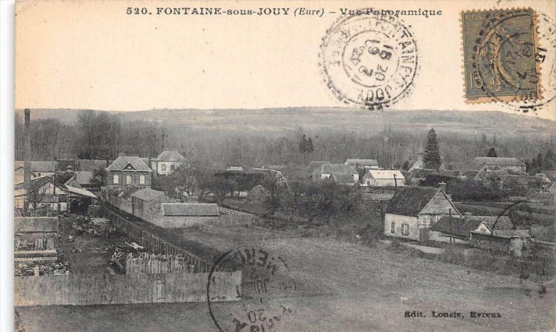 Carte postale ancienne Fontaine Sous Jouy Vue Panoramique à Fontaine-sous-Jouy