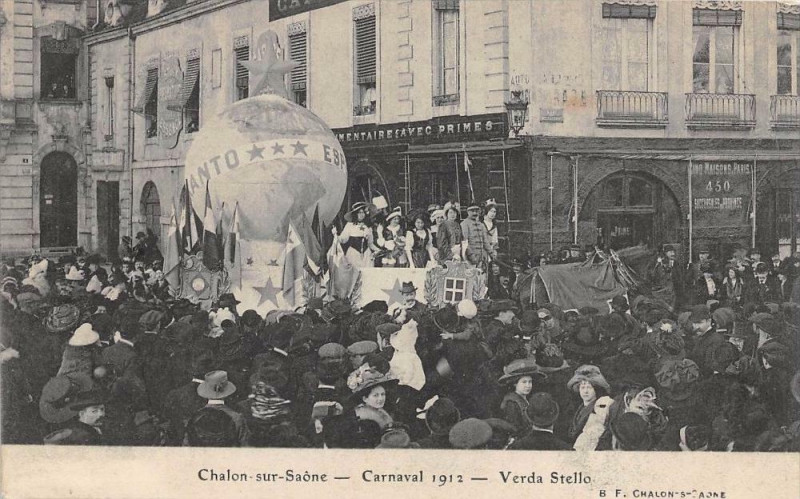 Carte postale ancienne Chalon Sur Saone Carnaval 1912 Verda Stello