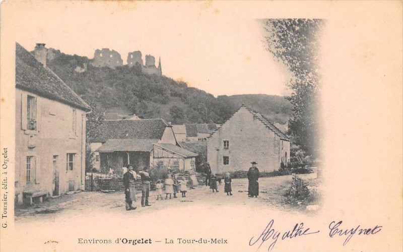 Carte postale ancienne Environs Orgelet La Tour Du Meix (dos non divisé) à Orgelet