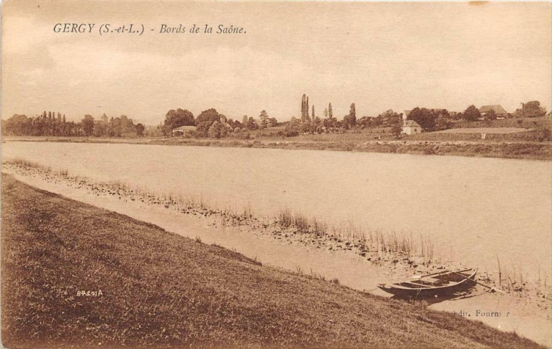 Carte postale ancienne Gergis Bords De La Saone