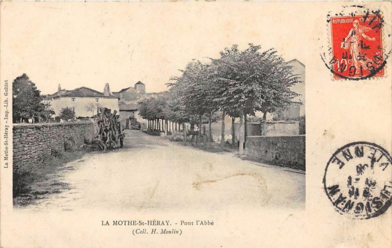 Carte postale ancienne La Motte Saint Heray Pont L'Abbe