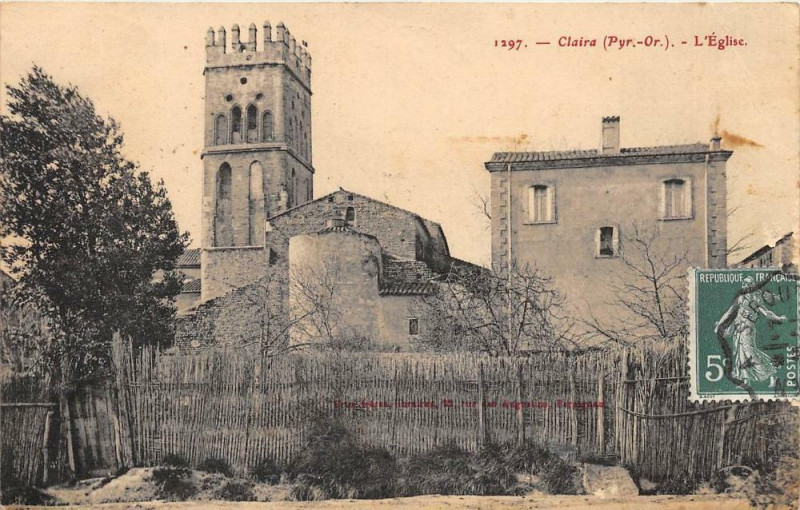 Carte postale ancienne Claira L'Eglise à Claira