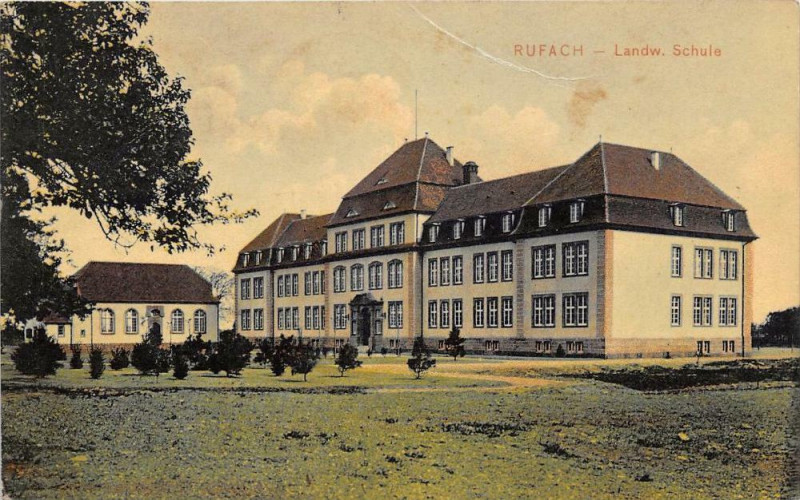 Carte postale ancienne Rufach Landw.schule (cpa émaillée