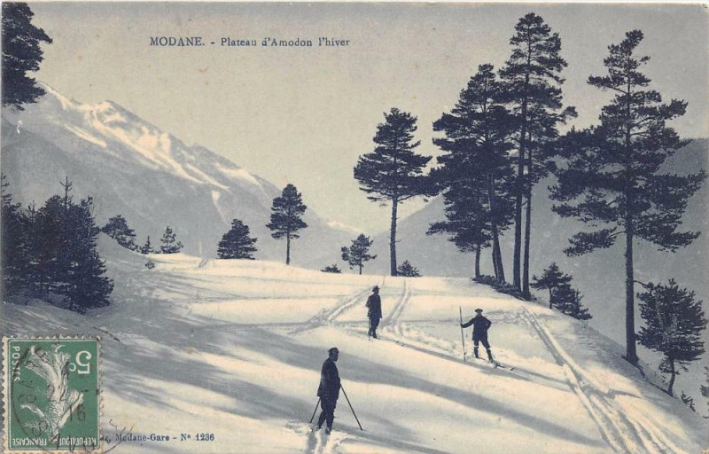 Carte postale ancienne Modane Plateau D'Amondon L'Hiver à Modane