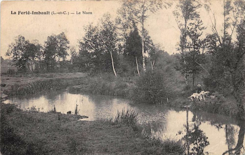 Carte postale ancienne La Ferte Imbault Le Naon (lavandiere) cliché pas courant