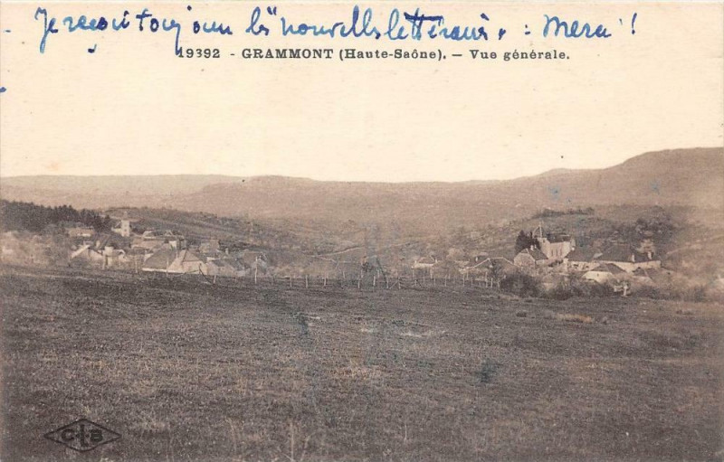 Carte postale ancienne Grammont Vue Generale Haute Saone à Grammont