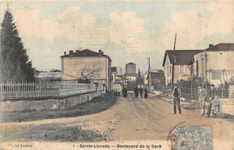 Carte postale ancienne Sainte Livrade Boulevard De La Gare