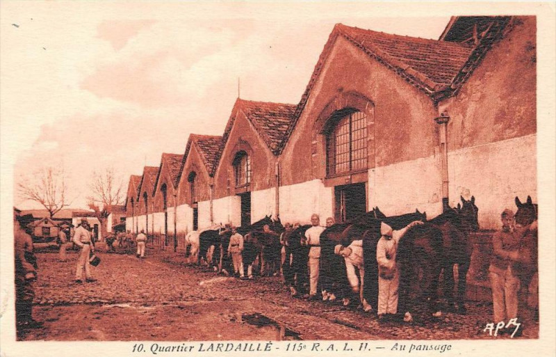 Carte postale ancienne Quartier Lardaille 115e R.A.L.H. Au Pansage