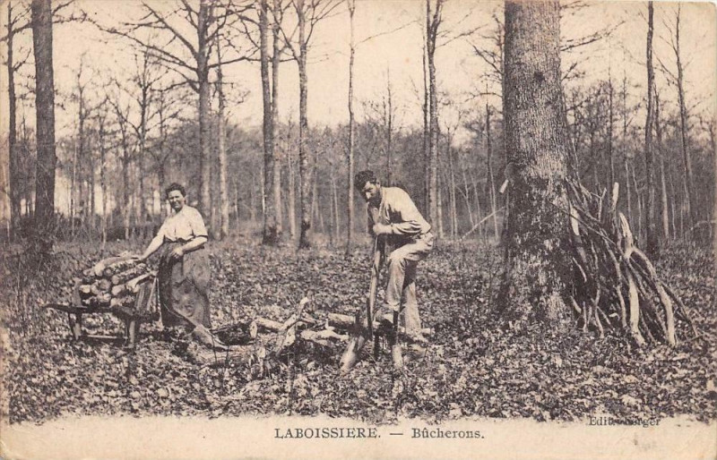 Carte postale ancienne Laboissiere Bucherons Vieux Metier