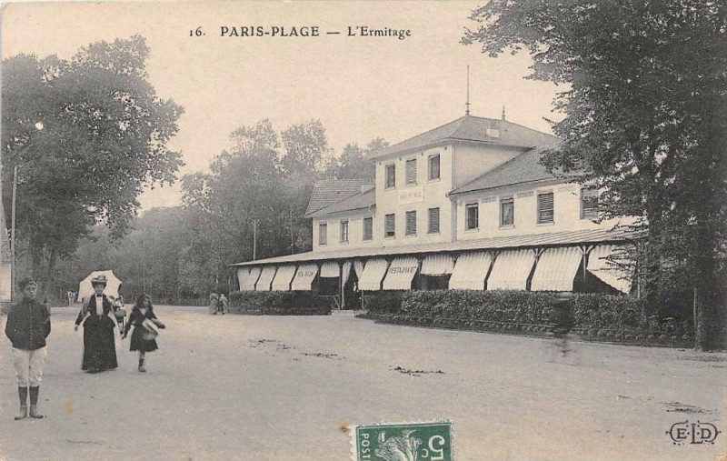 Carte postale ancienne Paris Plage L'Ermitage (cpa pas courante