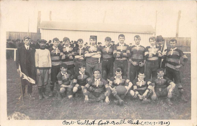 Carte postale ancienne Poitiers Port Calbot Football Club 1909 1910 Carte Photo Au Stade Poitevin A à Poitiers