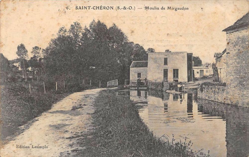 Carte postale ancienne Saint Cheron Moulin De Mirgaudon