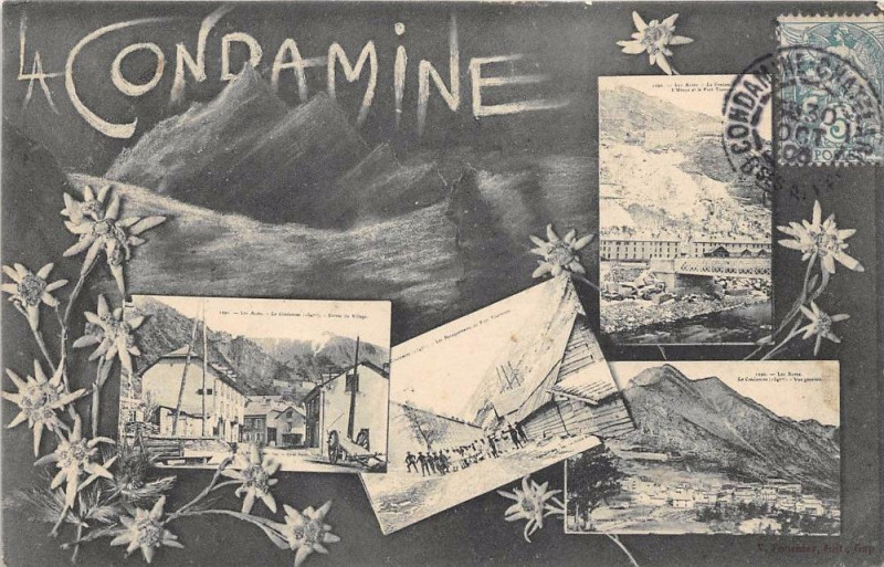 Carte postale ancienne Cpa Figurant La Condamine Vues Differentes Du Village