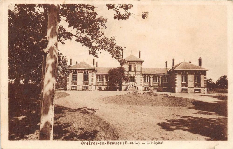 Carte postale ancienne Orgeres En Beauce L'Hopital (cliché pas courant