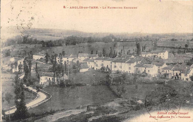 Carte postale ancienne Angles Du Tarn Le Faubourg Embourg à Anglès