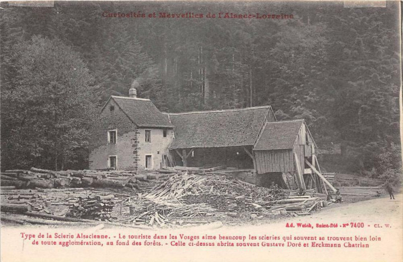 Carte postale ancienne Type De La Scierie Alsacienne