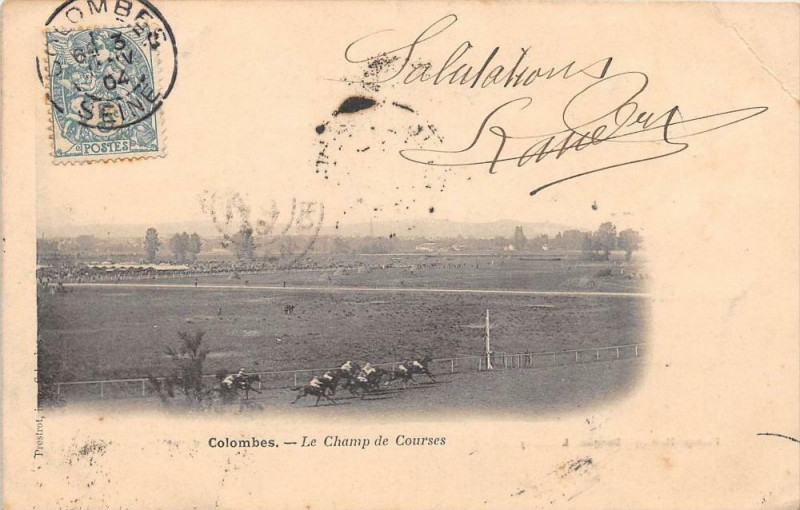 Carte postale ancienne Colombes Le Champ De Courses (dos non divisé) à Colombes