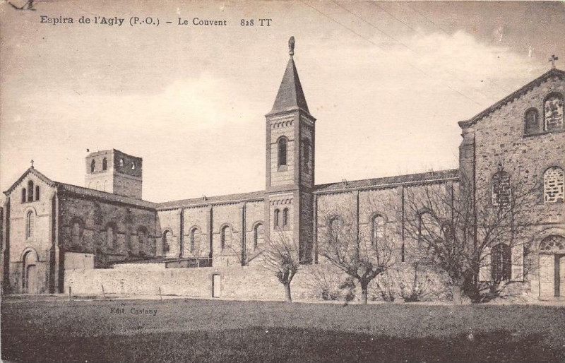 Carte postale ancienne Espira De L'Agly Le Couvent (éditeur Castany cpa rare à Espira-de-l'Agly