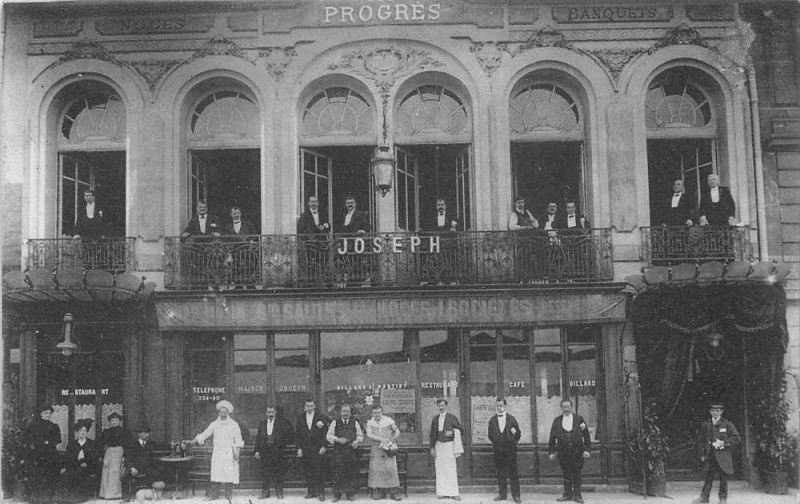 Carte postale ancienne Paris Le Progres Joseph Rue Lecourbe Banquets Noces à Paris