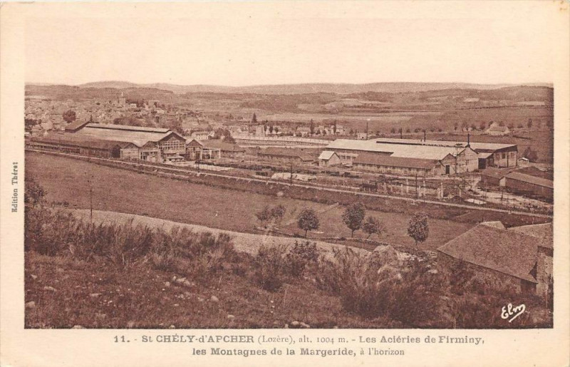 Carte postale ancienne Saint Chely D´APCHER Acieries De Firminy