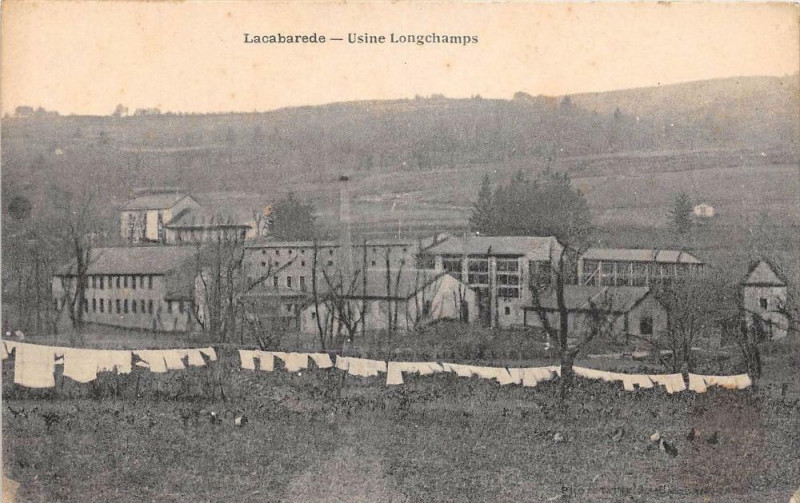 Carte postale ancienne Lacabarede Usine Longchamps à Lacabarède
