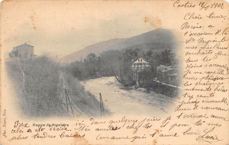 Carte postale ancienne Rampe De Vouchere (dos non divisé )cliché rare