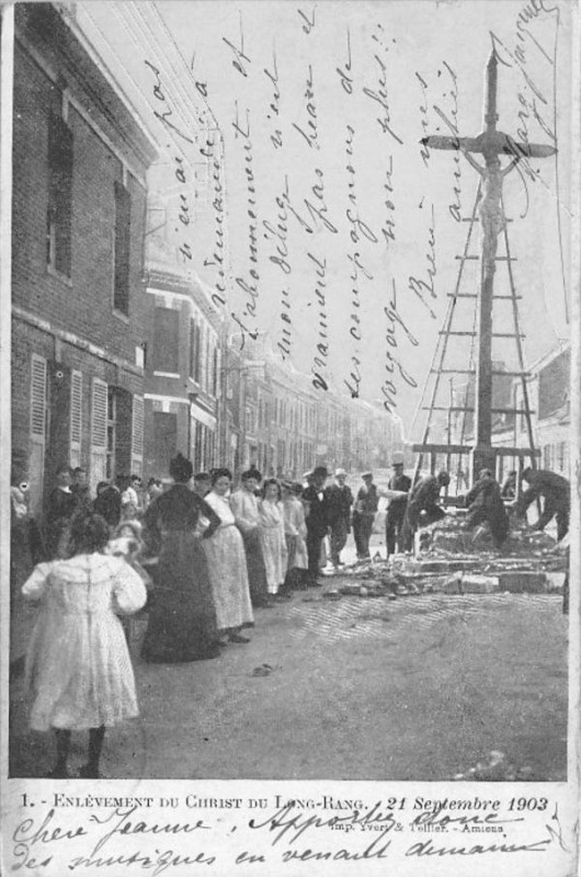 Carte postale ancienne Enlevement Du Christ Du Long Rang 21 Sept.1903  (dos non divisé)