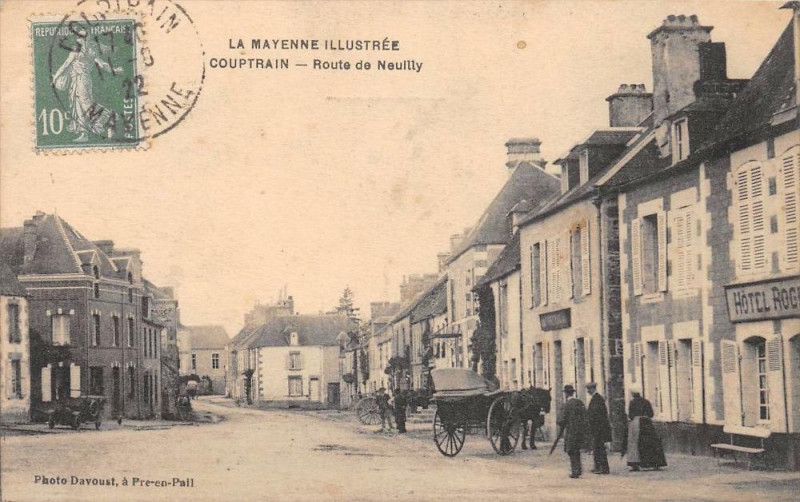 Carte postale ancienne Couptrain Route De Neuilly à Couptrain