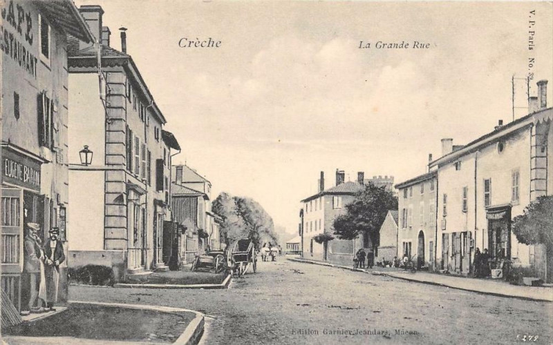 Carte postale ancienne Creche La Grande Rue (cliché pas courant