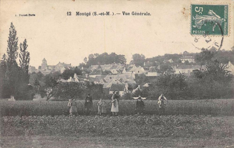 Carte postale ancienne Montge Vue Generale (cliché pas courant