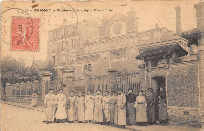 Carte postale ancienne Ermont Taillerie Mecanique Parisienne (Beau Plan à Ermont