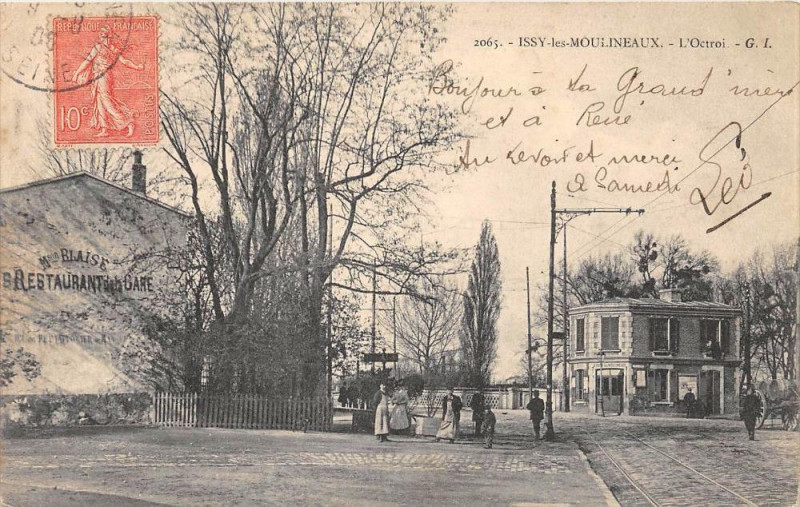 Carte postale ancienne Issy Les Moulineaux L'Octroi à Issy-les-Moulineaux