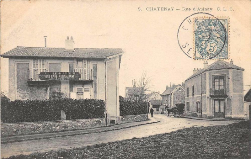Carte postale ancienne Chatenay Rue D'Aulnay