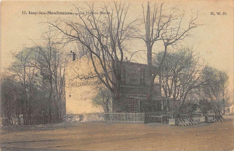 Carte postale ancienne Issy Les Moulineaux La Maison Blaize (cliché colorisé à Issy-les-Moulineaux