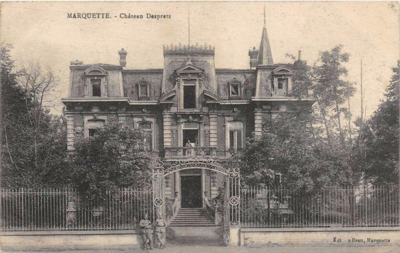 Carte postale ancienne Marquette Chateau Despretz (cliché pas courant
