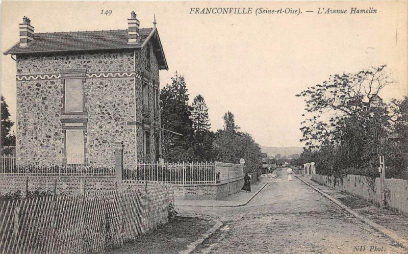 Carte postale ancienne Franconville L'Avenue Hamelin à Franconville