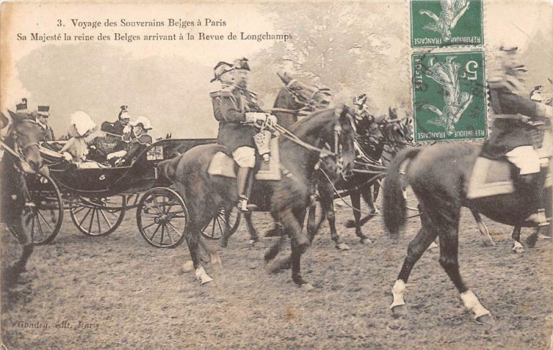Carte postale ancienne Paris Voyage Des Souverains Belges A Paris Sa Majeste La Reine Des Belges à Paris