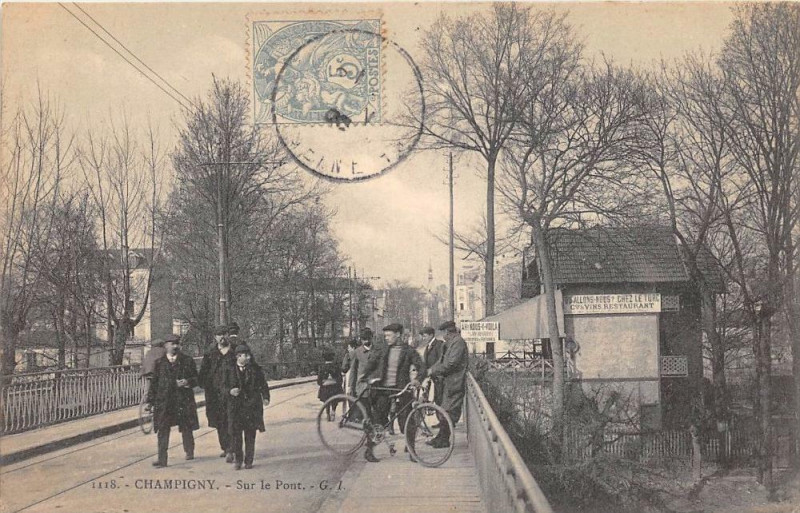 Carte postale ancienne Champigny Sur Le Pont