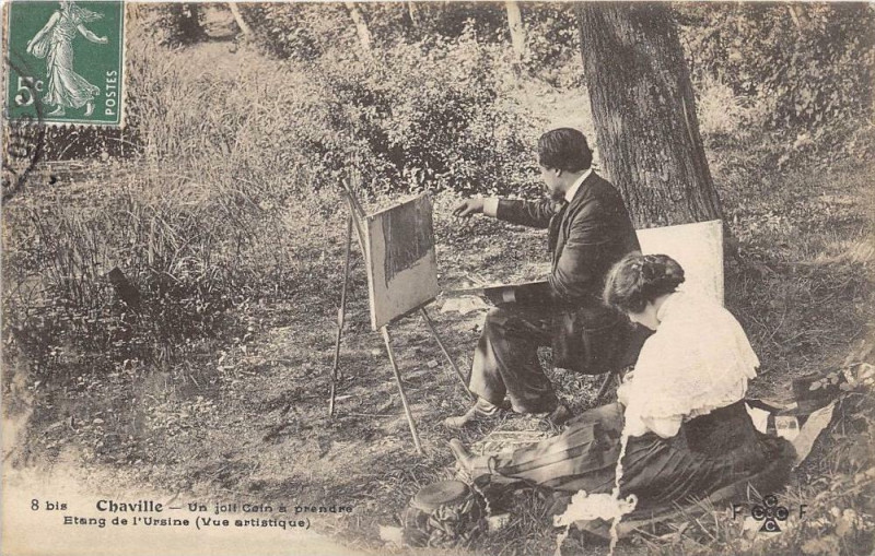 Carte postale ancienne Chaville Un Joli Coin A Prendre Etang De L'Ursine (Peintre Cpa Pas Couran à Chaville