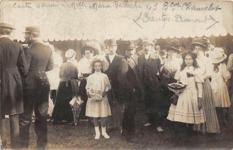 Carte postale ancienne Carte Photo Coutainville Certainement Souvenir De La FETE?? 22 08 1909 (l